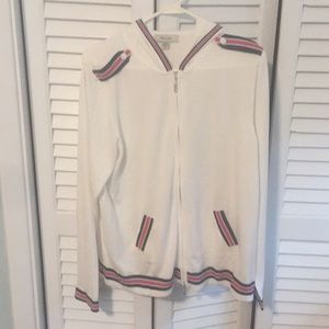 Gently worn zip up cotton sweater-with hood